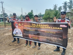 Polsek Manyak Payed Tingkatkan Patroli Karhutla di Wilayah Rawan Kebakaran Lahan