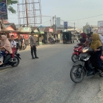 Polsek Rantau Selamat Gelar Strong Point Pagi untuk Kelancaran Arus Lalu Lintas