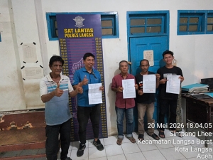 Sat Lantas Polres Langsa Selesaikan Perkara Laka Lantas Melalui Restorative Justice