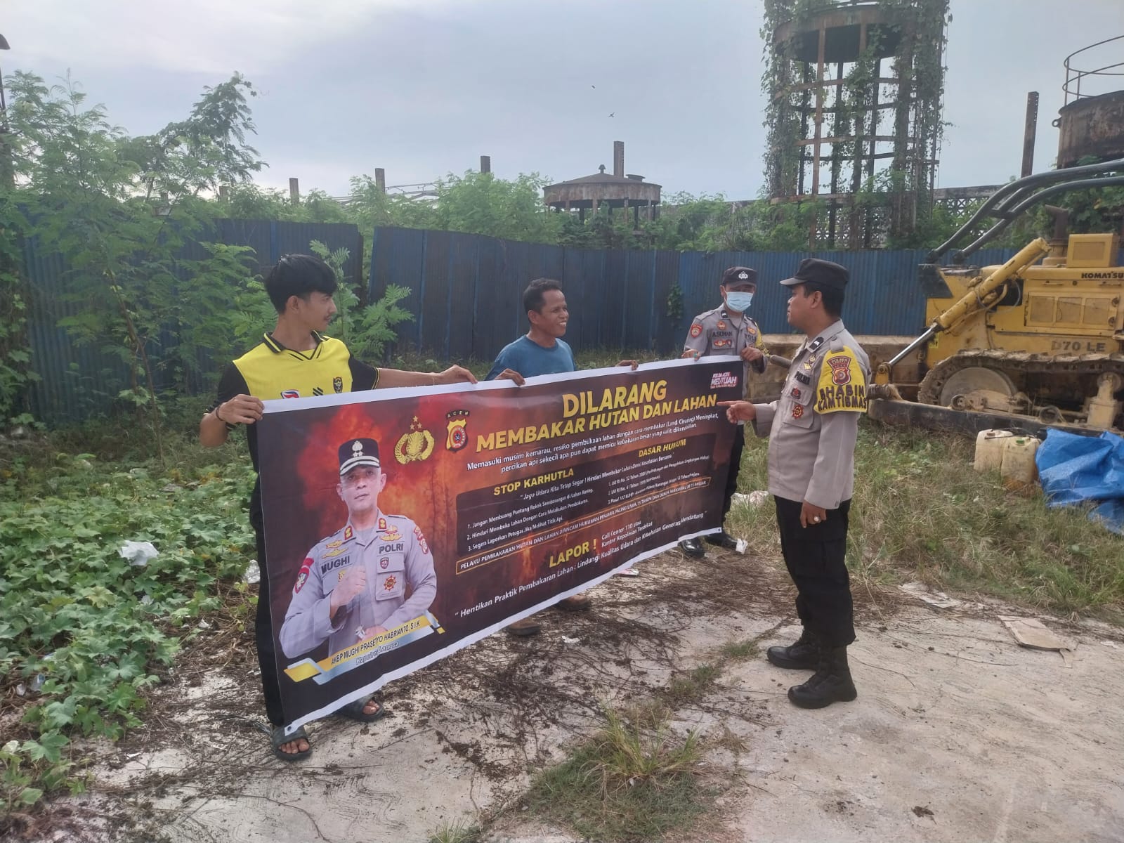 Polsek Langsa Barat Gencarkan Patroli dan Sosialisasi Karhutla untuk Cegah Kebakaran Hutan dan Lahan