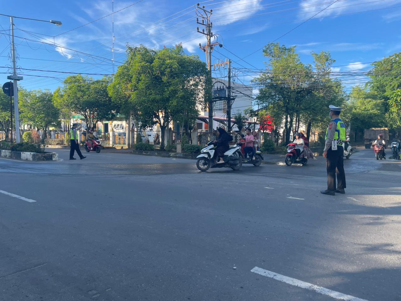 Satlantas Polres Langsa Intensifkan Strong Point Pagi untuk Kelancaran Arus Lalu Lintas Kota