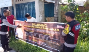 Polsek Rantau Selamat Perkuat Patroli Karhutla untuk Cegah Kebakaran Hutan dan Lahan