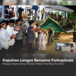 Kapolres Langsa Bersama Forkopimda Lepas Pawai Takbiran Idul Adha, Personel Polres Siaga Amankan Kegiatan