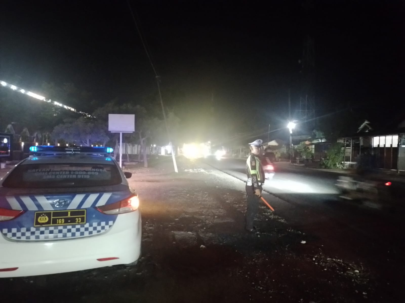 Sat Lantas Polres Langsa Gencarkan Patroli Blue Light untuk Menjaga Keamanan Malam Hari