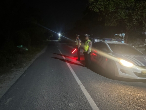 Sat Lantas Polres Langsa Gencarkan Patroli Blue Light Antisipasi Balap Liar di Kawasan Hutan Lindung