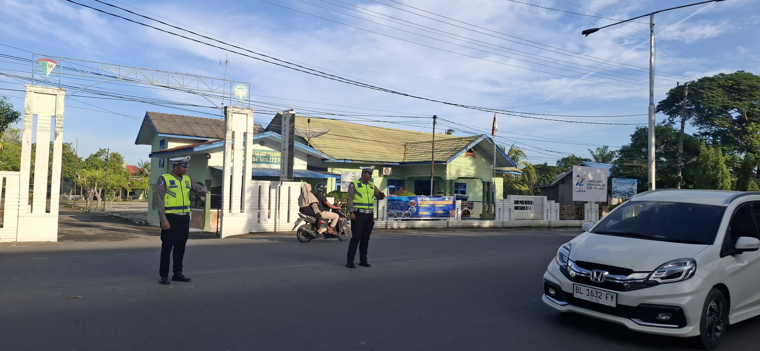 Sat Lantas Polres Langsa Intensifkan Strong Point Pagi Demi Kelancaran Arus Lalu Lintas Kota