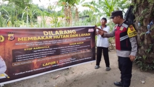Polsek Rantau Selamat Perkuat Patroli Karhutla untuk Cegah Kebakaran Hutan dan Lahan