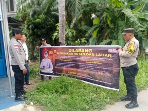 Polsek Rantau Selamat Tingkatkan Patroli Karhutla untuk Antisipasi Kebakaran Hutan dan Lahan
