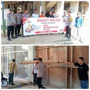 Sambut HUT Bhayangkara ke-80, Polsek Rantau Selamat Gelar Bakti Religi di Masjid Baitul Muttaqin