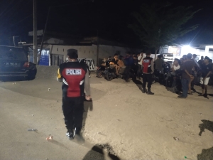 Patroli Malam Polsek Manyak Payed Jaga Kondusivitas Wilayah dan Aktivitas Masyarakat