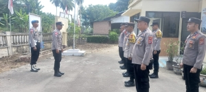 Apel Pagi Polsek Rantau Selamat Perkuat Disiplin dan Pengawasan Internal Anggota