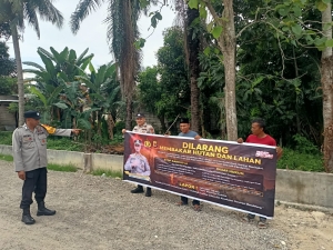 Polsek Langsa Barat Gencarkan Patroli dan Edukasi Pencegahan Karhutla