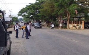 Polsek Rantau Selamat Optimalkan Strong Point Pagi untuk Kelancaran Aktivitas Masyarakat