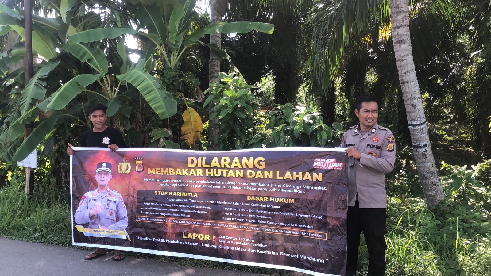 Polsek Rantau Selamat Tingkatkan Patroli Karhutla untuk Antisipasi Kebakaran Lahan