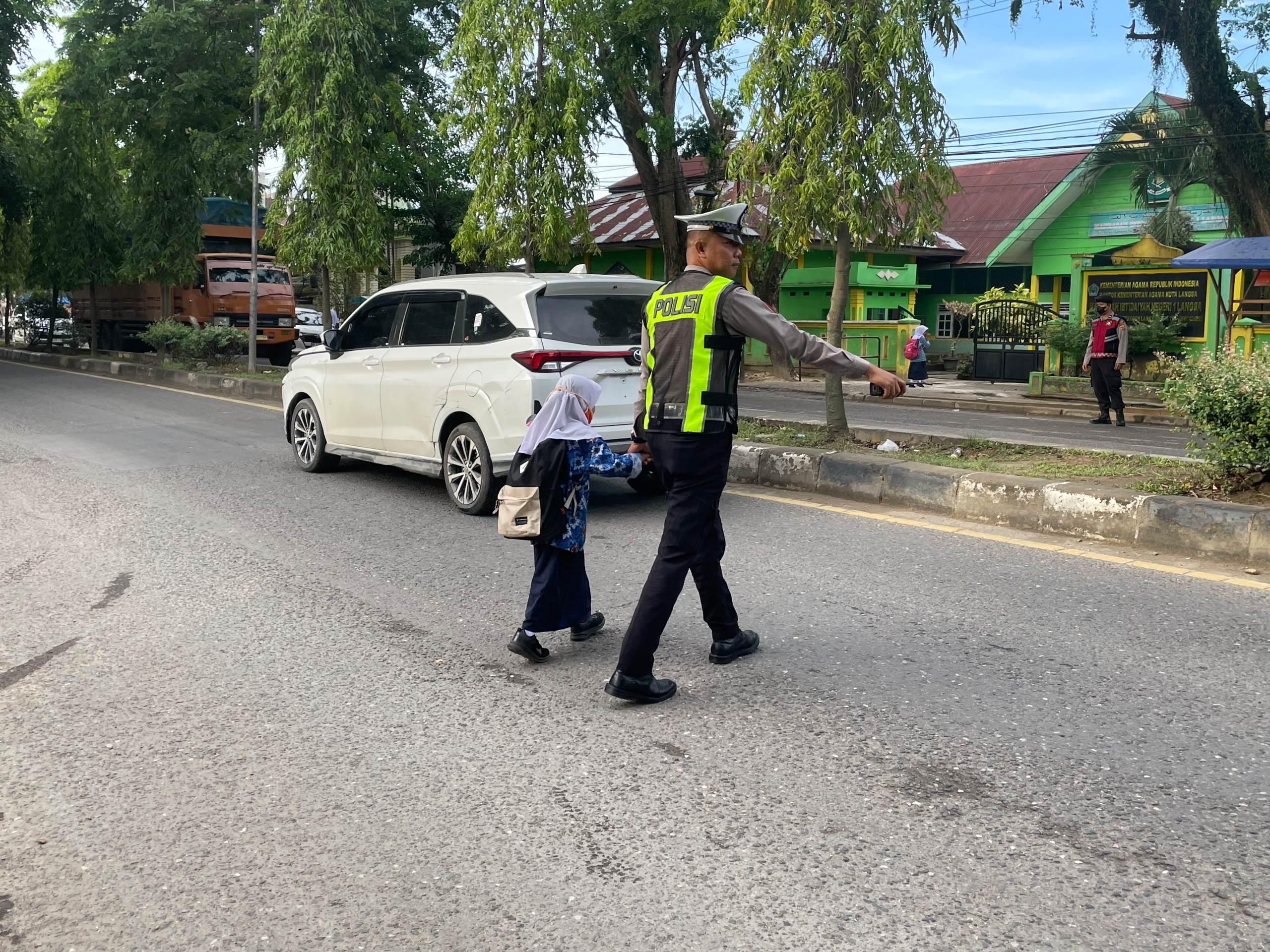 Satlantas Polres Langsa Perkuat Strong Point Pagi untuk Kelancaran Aktivitas Masyarakat