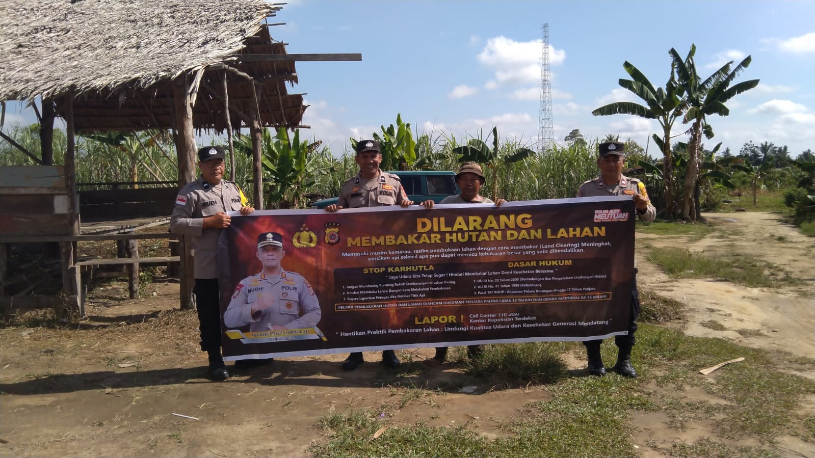 Polsek Langsa Barat Gencarkan Patroli Karhutla untuk Cegah Kebakaran Hutan dan Lahan