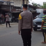 Polsek Rantau Selamat Laksanakan Strong Point Pagi untuk Wujudkan Kamseltibcar Lantas