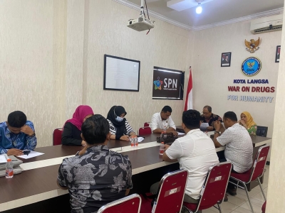 Sat Resnarkoba Polres Langsa Lakukan Pelayanan Penyidikan dan Rehabilitasi Pengguna Narkoba ke BNN Kota Langsa