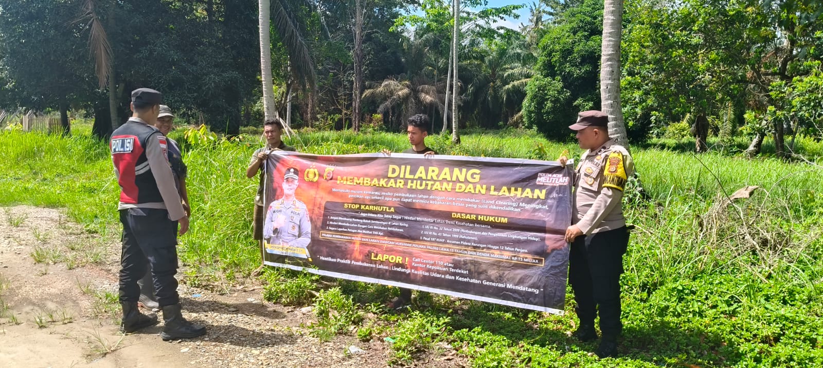Polsek Rantau Selamat Intensifkan Patroli Karhutla untuk Cegah Kebakaran Hutan dan Lahan