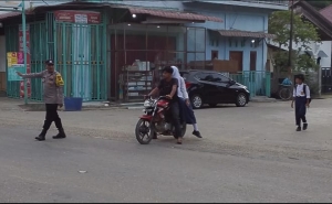 Polsek Rantau Selamat Optimalkan Strong Point Pagi untuk Kelancaran Aktivitas Masyarakat