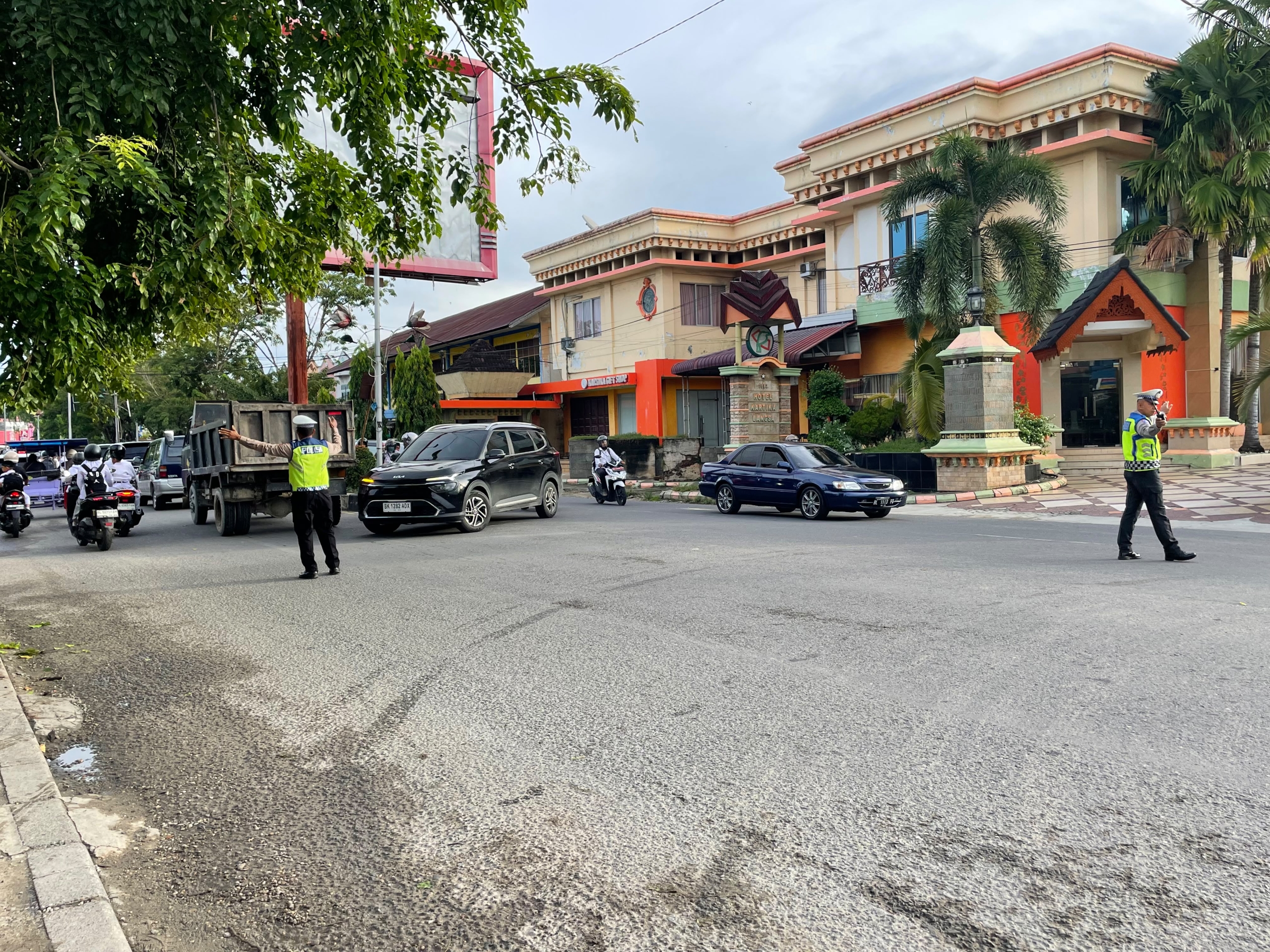 Satlantas Polres Langsa Maksimalkan Strong Point Pagi untuk Dukung Kelancaran Mobilitas Warga