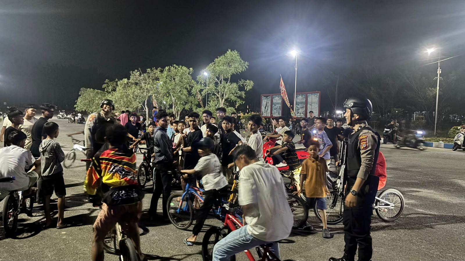 Patroli Perintis Presisi Sat Samapta Polres Langsa Perkuat Pengawasan Malam Hari di Titik Rawan Kamtibmas