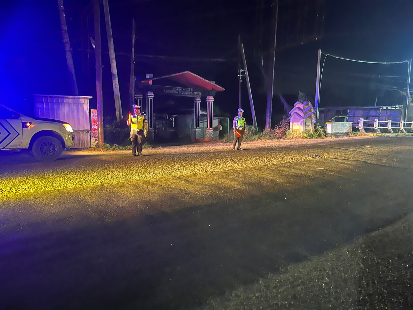 Patroli Blue Light Sat Lantas Polres Langsa Antisipasi Kecelakaan di Jalur Nasional