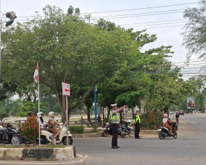 Satlantas Polres Langsa Maksimalkan Strong Point Pagi untuk Kelancaran Arus Lalu Lintas