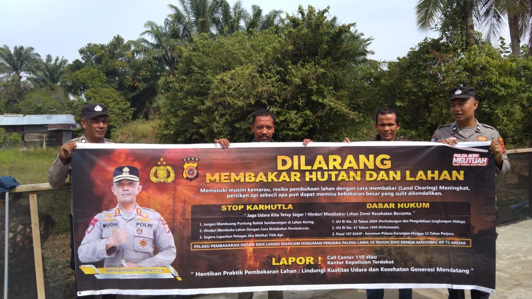 Polsek Langsa Barat Gelar Patroli dan Sosialisasi Karhutla di Wilayah Rawan Kebakaran
