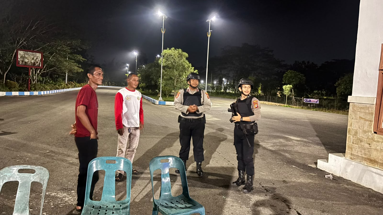 Patroli Perintis Presisi Sat Samapta Polres Langsa Jaga Keamanan Wilayah pada Malam Hari