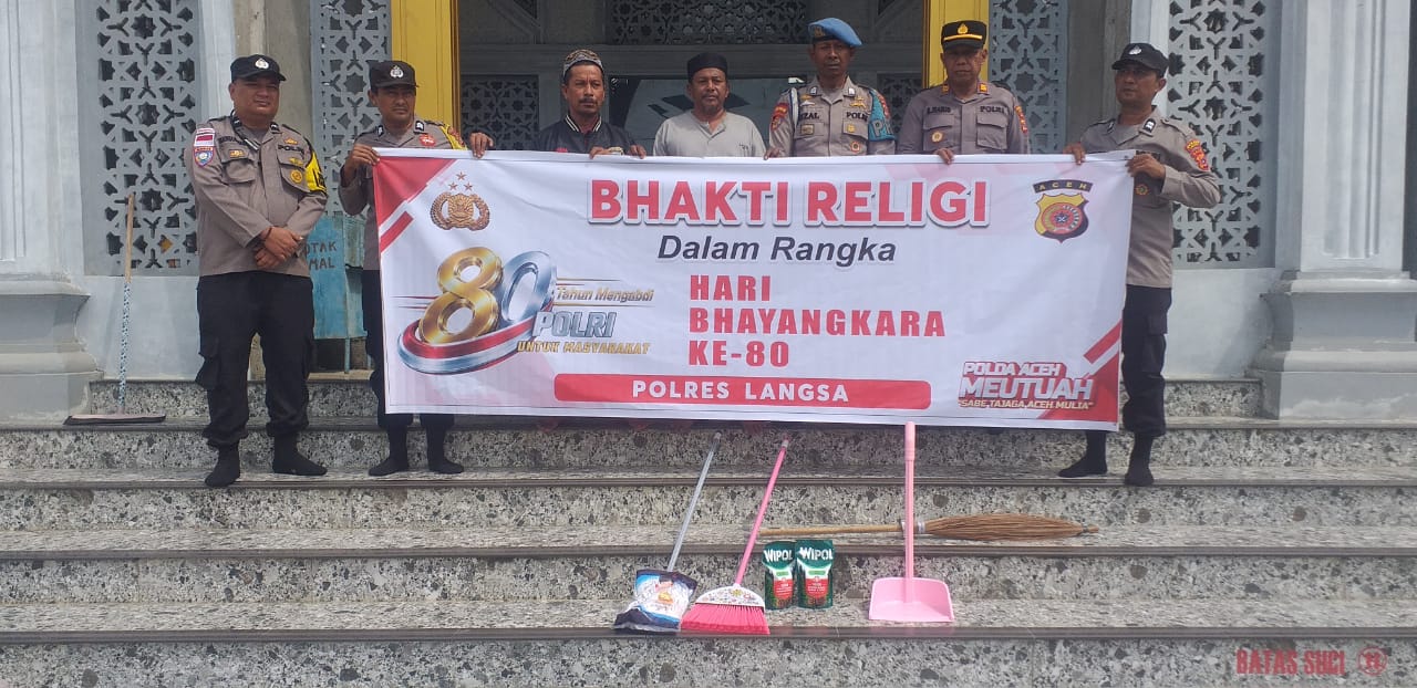 Sambut HUT Bhayangkara Ke-80, Polsek Rantau Selamat Gelar Bakti Religi di Rumah Ibadah