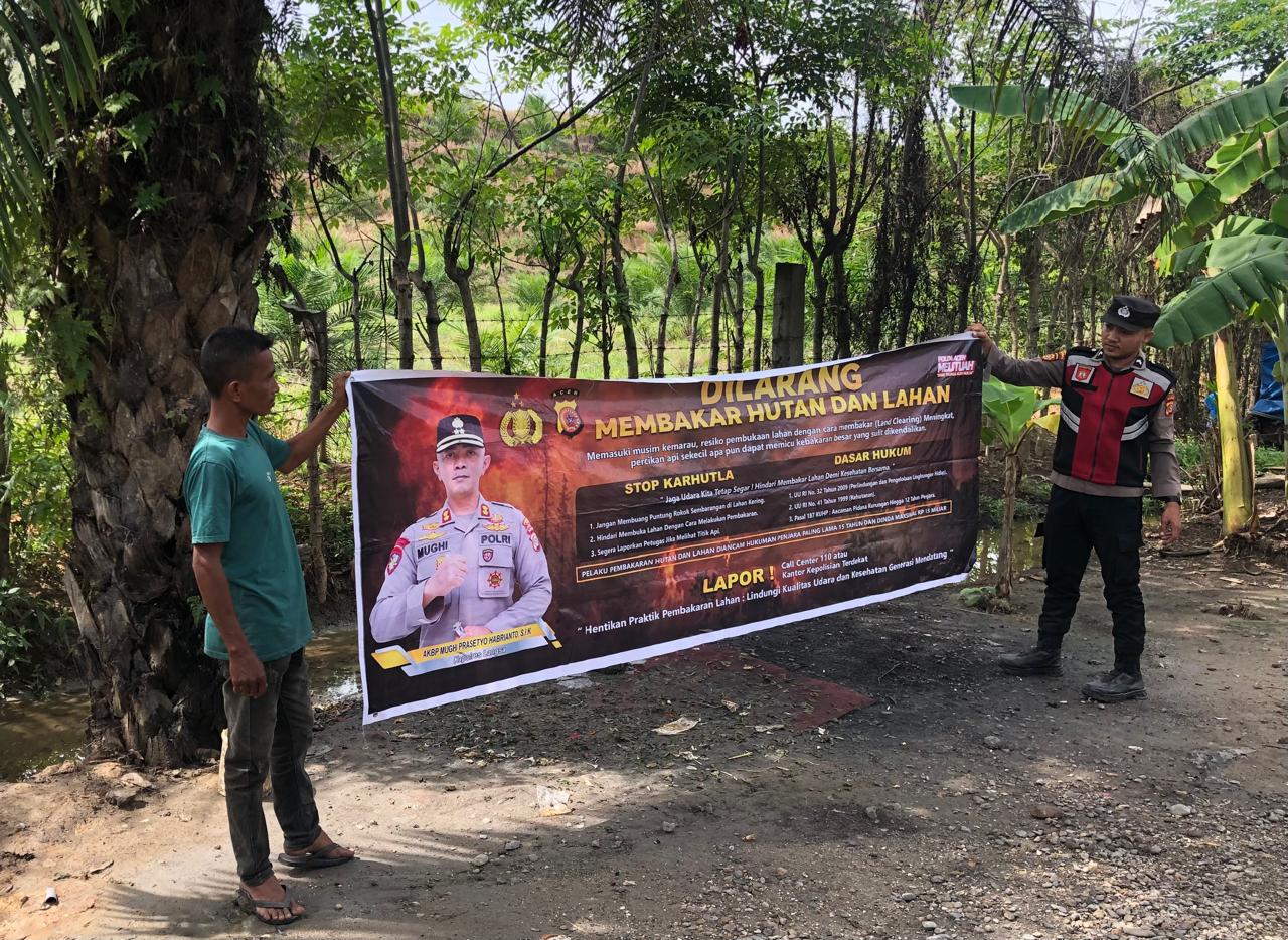 Polsek Rantau Selamat Perkuat Upaya Pencegahan Karhutla Melalui Patroli Wilayah Rawan
