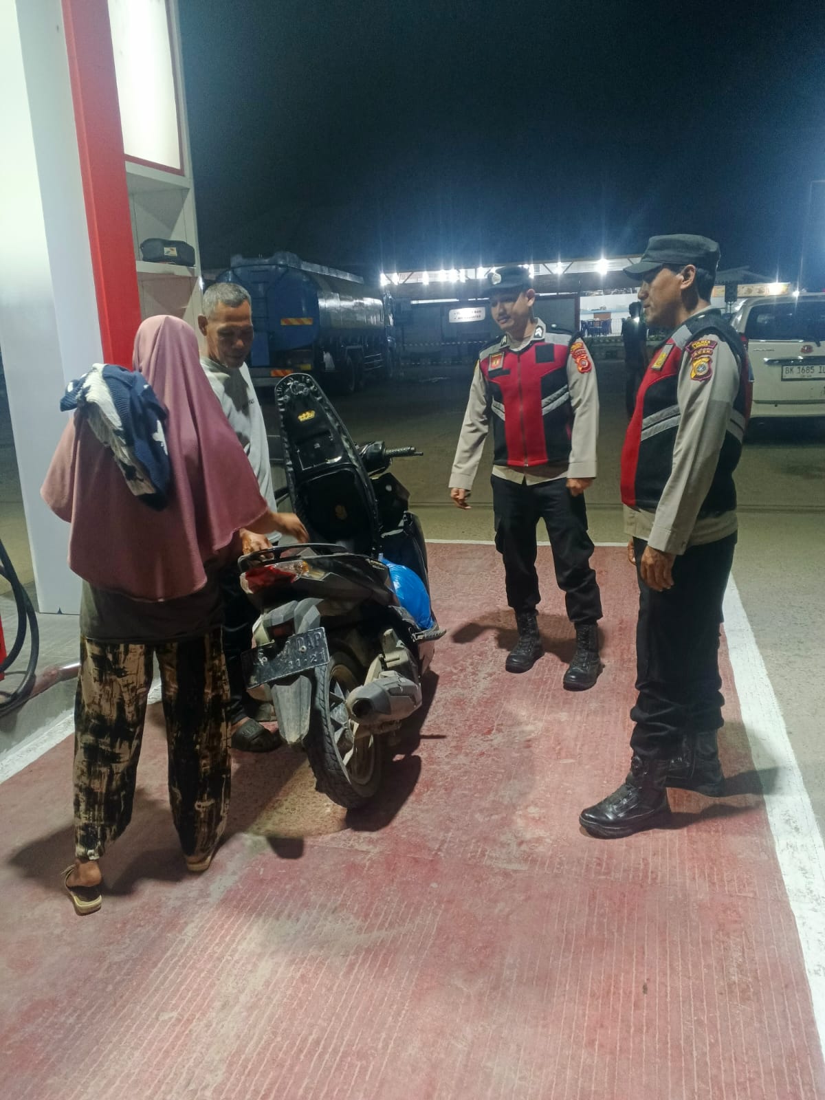 Patroli Dialogis Malam Hari, Polsek Rantau Selamat Jaga Kondusivitas Wilayah