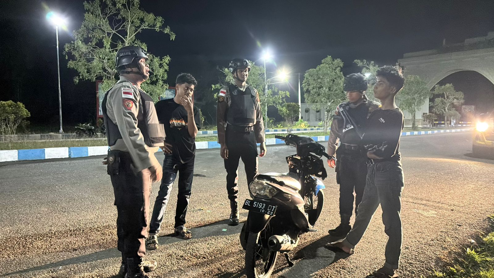 Patroli Perintis Presisi Sat Samapta Perkuat Keamanan Malam di Wilayah Langsa