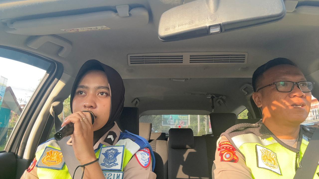 Satlantas Polres Langsa Gencarkan Penerangan Keliling di Kawasan Tertib Lalu Lintas