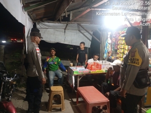 Polsek Langsa Timur Tingkatkan Patroli Malam untuk Menjaga Kondusivitas Wilayah
