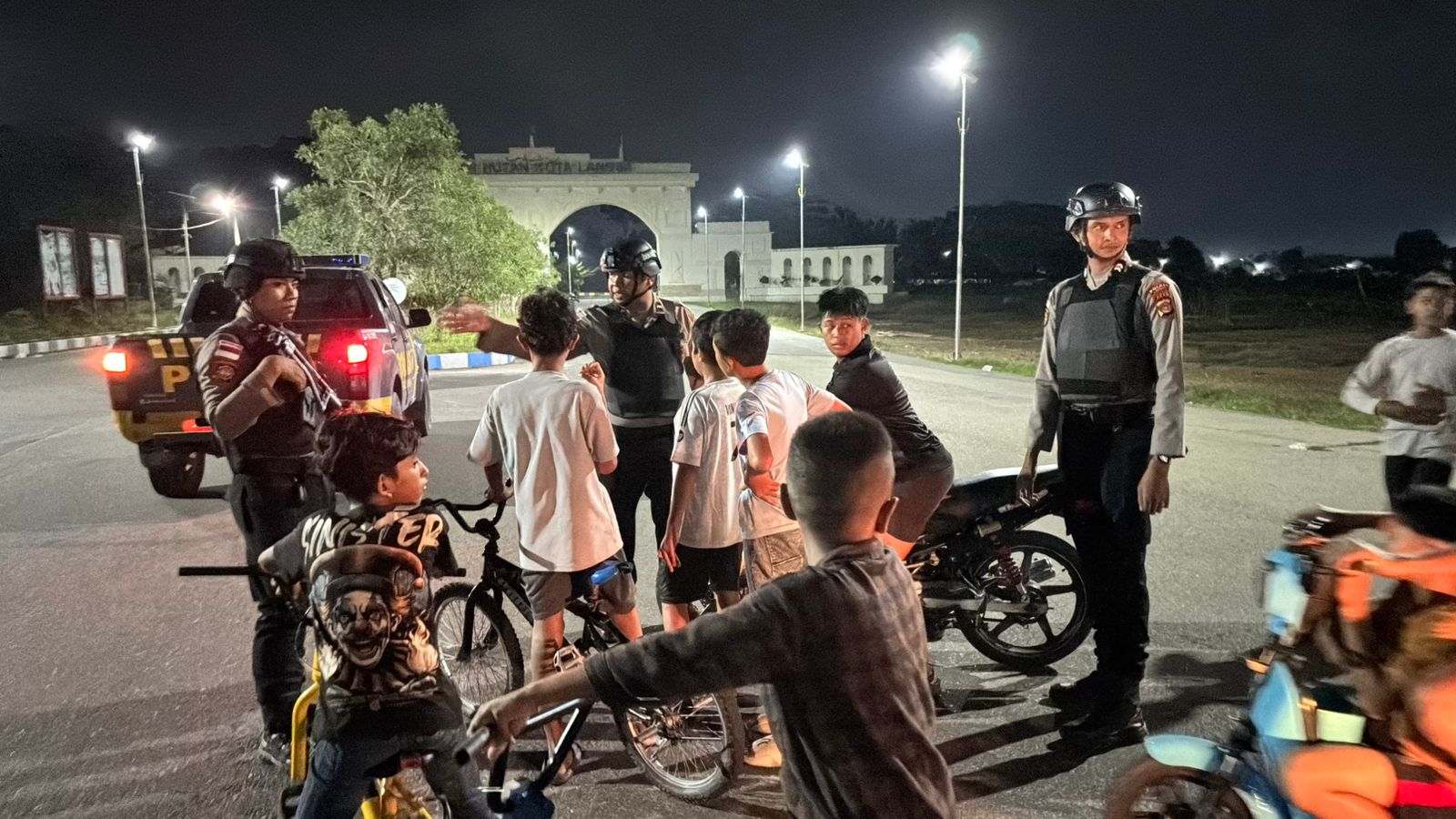 Patroli Perintis Presisi Sat Samapta Polres Langsa Jaga Kondusivitas Wilayah