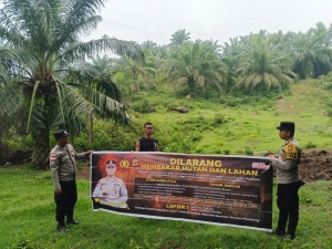 Polsek Rantau Selamat Perkuat Patroli Karhutla untuk Cegah Kebakaran Hutan dan Lahan