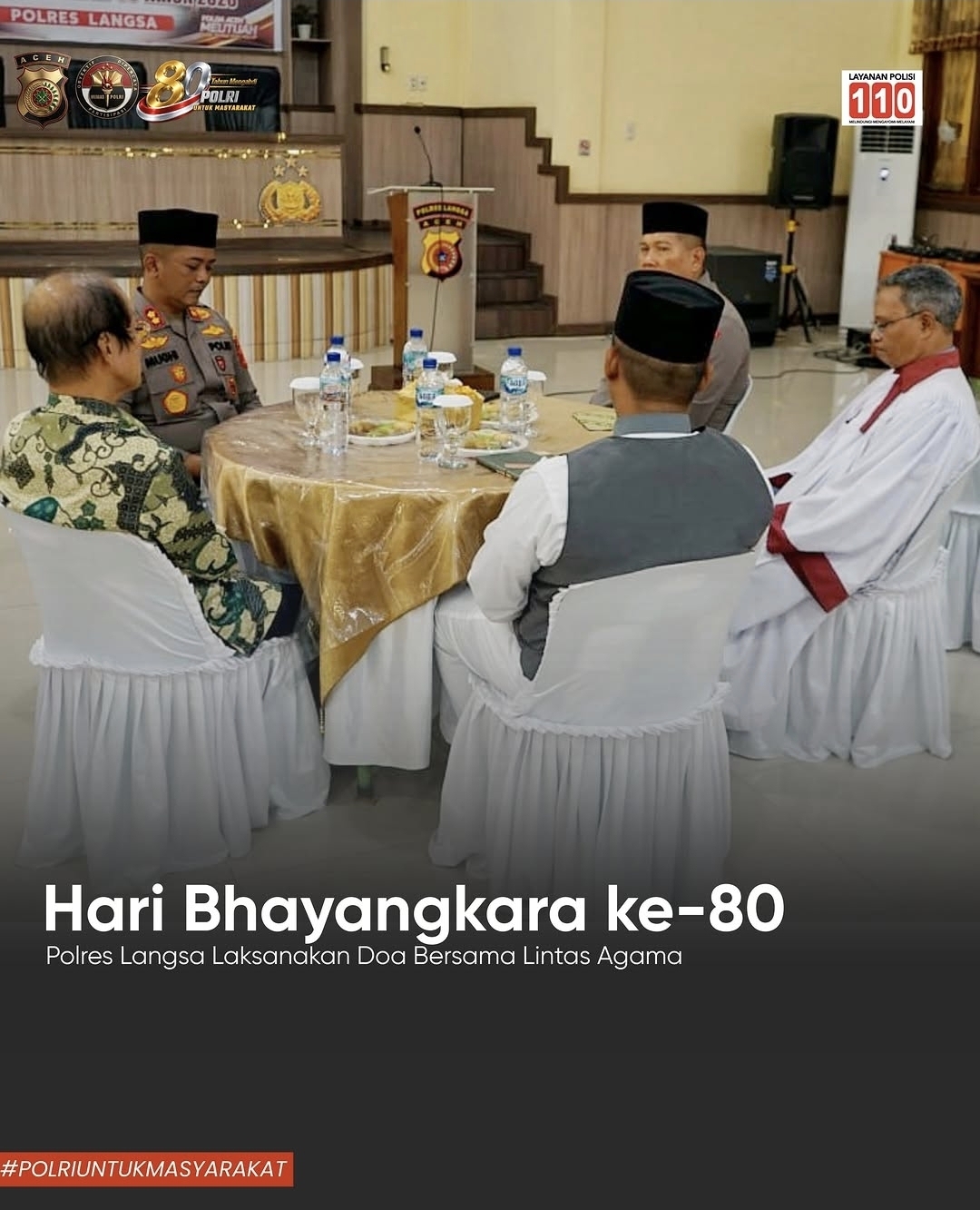 Polres Langsa Perkuat Kerukunan melalui Doa Bersama Lintas Agama Sambut Hari Bhayangkara ke-80
