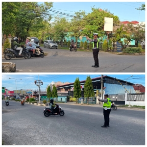strong point pagi sat lantas polres langsa hadirkan pelayanan maksimal bagi pengguna jalan
