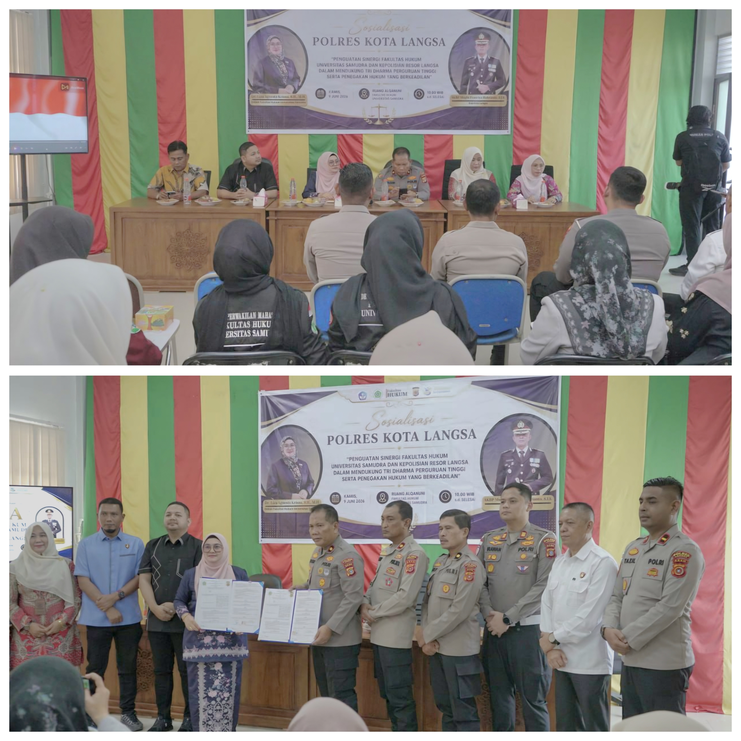 Penguatan sinergi Fakultas Hukum Universitas Samudra dan Polres Langsa dukung Tri Dharma dan penegakan hukum berkeadilan