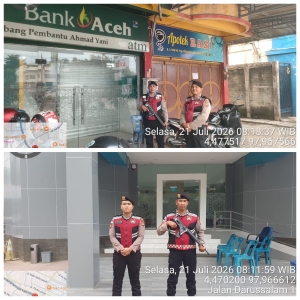 Sat Samapta Polres Langsa Perketat Pengamanan Objek Vital Perbankan Demi Menjaga Stabilitas Kamtibmas