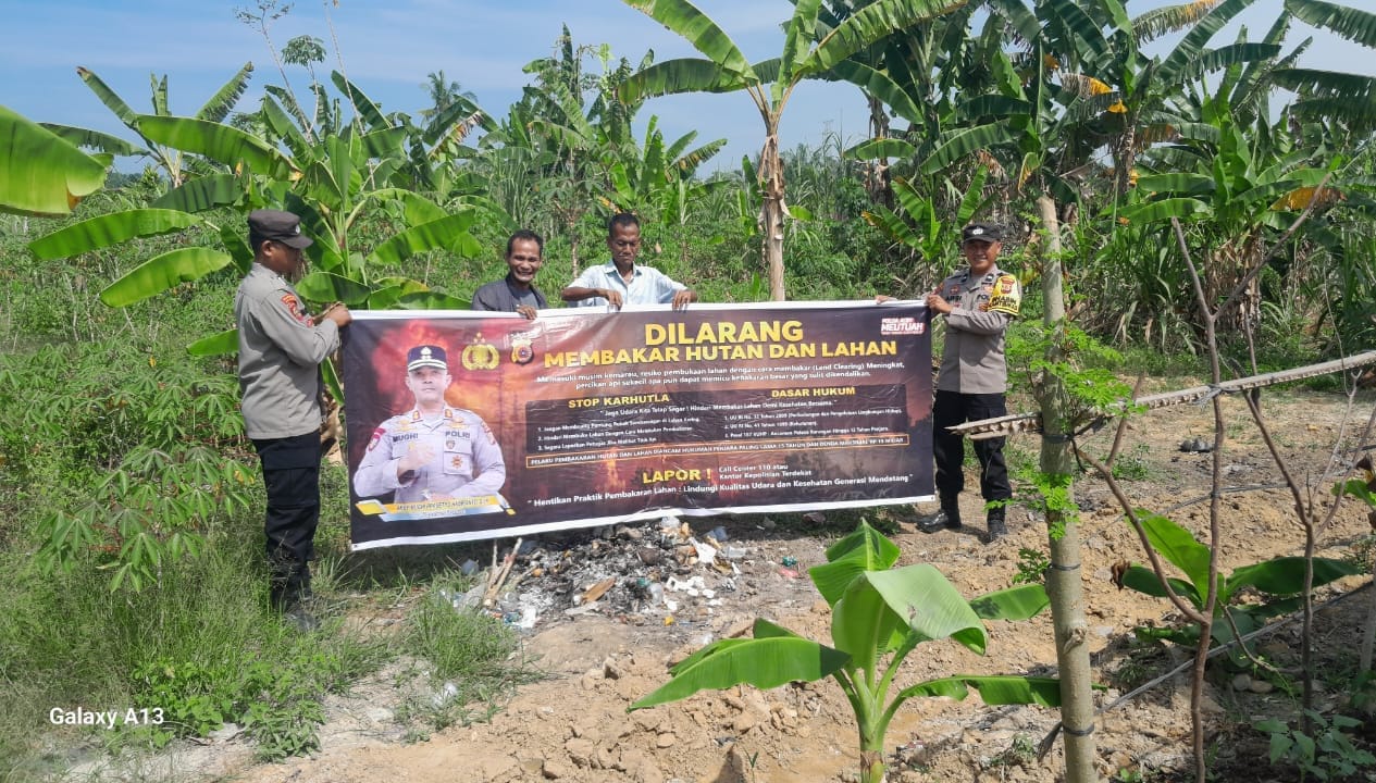 Patroli karhutla polsek langsa barat tingkatkan kesadaran masyarakat cegah kebakaran hutan dan lahan