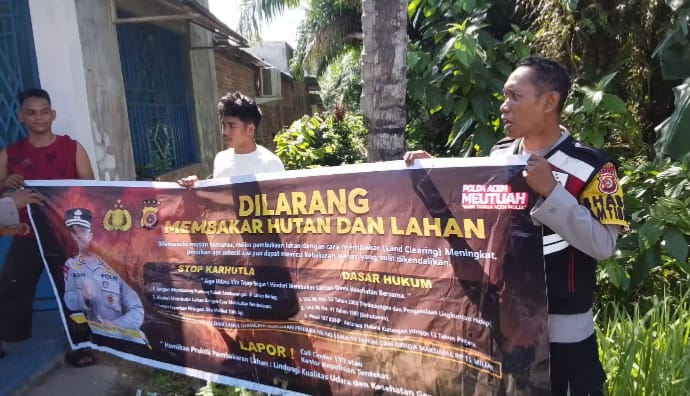 Polsek Rantau Selamat Patroli Cegah Karhutla