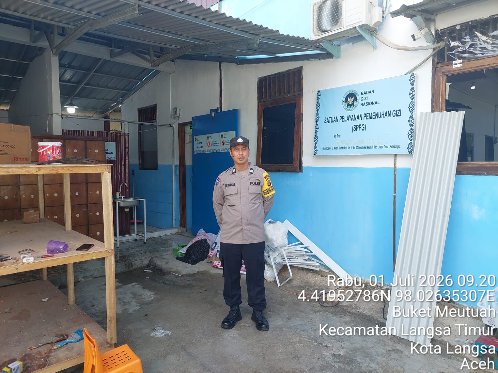 Polsek Langsa Timur Sambangi Dapur SPPG