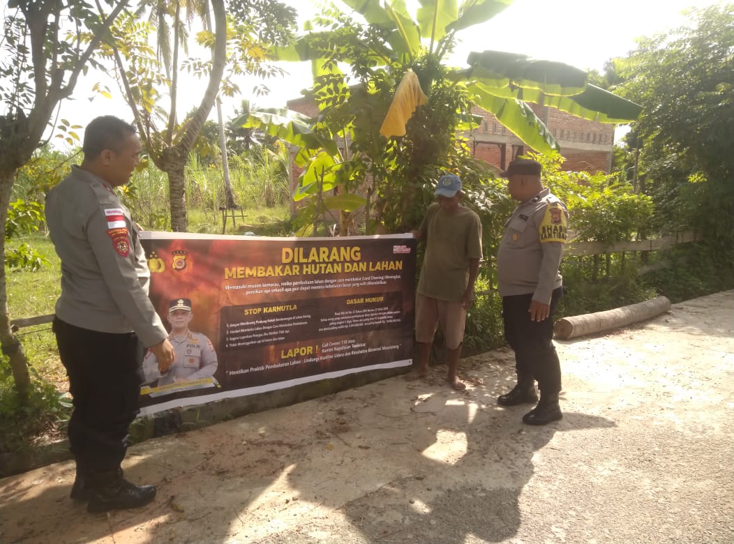 Polsek Langsa Timur Gencarkan Sosialisasi Pencegahan Karhutla Hadapi Musim Kemarau
