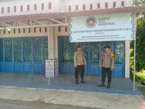 Polsek Rantau Selamat Monitoring Dapur MBG untuk Dukung Keamanan dan Kesiapan Program Makan Bergizi Gratis