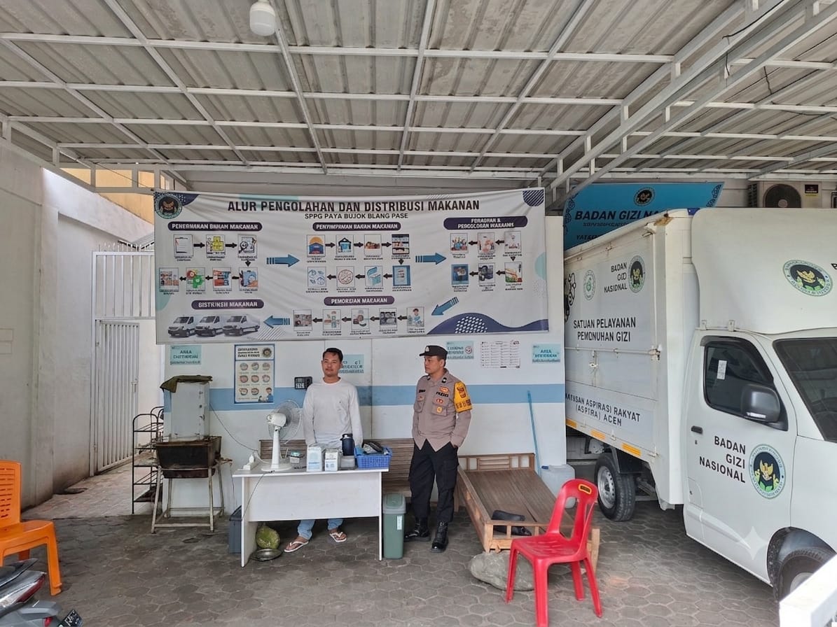 Polsek Langsa Monitoring Dapur SPPG untuk Pastikan Kesiapan Program Makan Bergizi Gratis