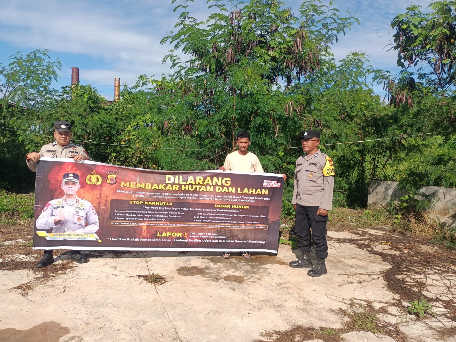 Polsek Langsa Barat Gencarkan Patroli dan Sosialisasi Karhutla di Kawasan Rawan Kebakaran