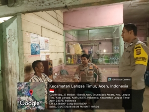 Polsek Langsa Timur Optimalkan Patroli Dialogis Malam Hari untuk Menjaga Kondusivitas Wilayah